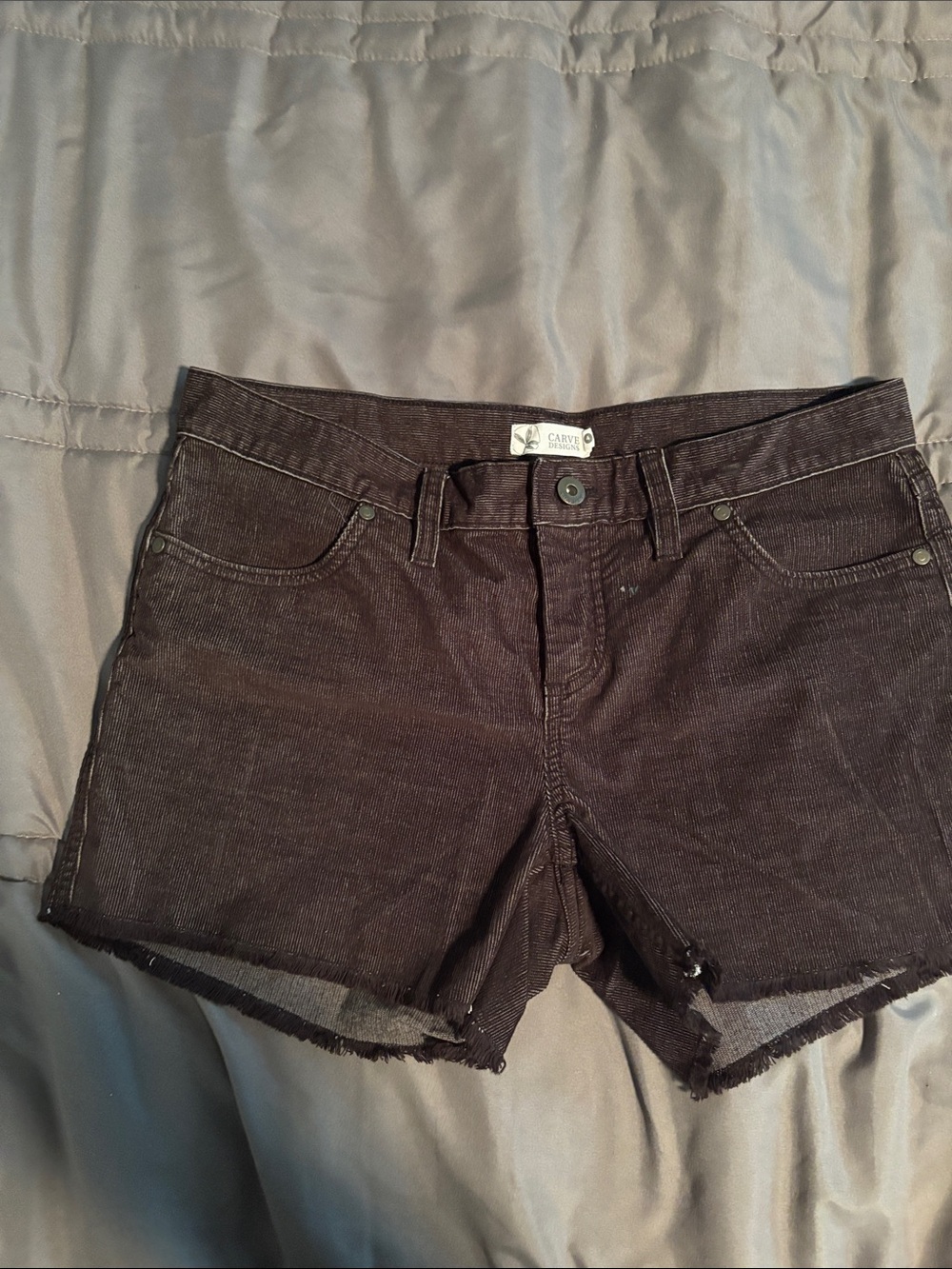 Carve Designs Black Frayed Denim Cutoff Shorts